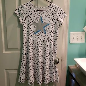 Cat and jack girls xl dress glitter black white